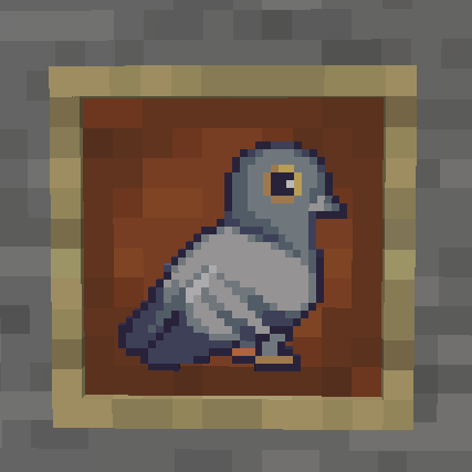 pigeon in frame