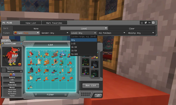 Filter by Custom Level Range: type an exact range like 20-45