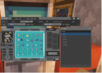Filter by Custom Level Range: type an exact range like 20-45