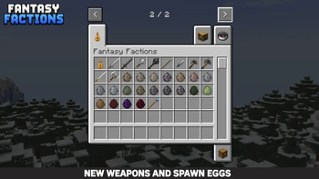 New Weapons and Spawn Eggs