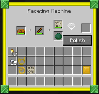 Adds a new faceting machine