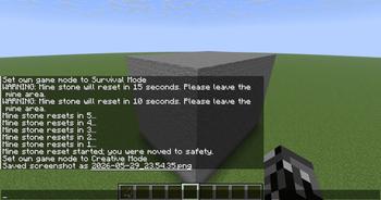 Mine Reset Warning System