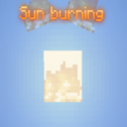 Sun burning