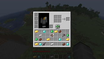 Hovering over an item