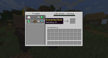 A villager selling an impaling book