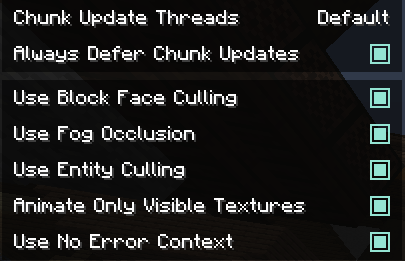 video performance settings