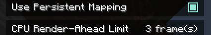 video advanced settings