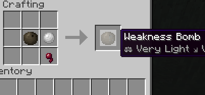 Weakness bomb recipe