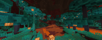 Lava Lakes in a Warped Forest