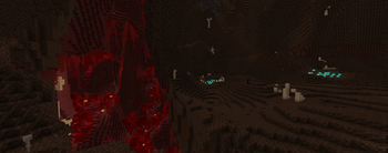 A Ravine carving through a Soul Sand Valley