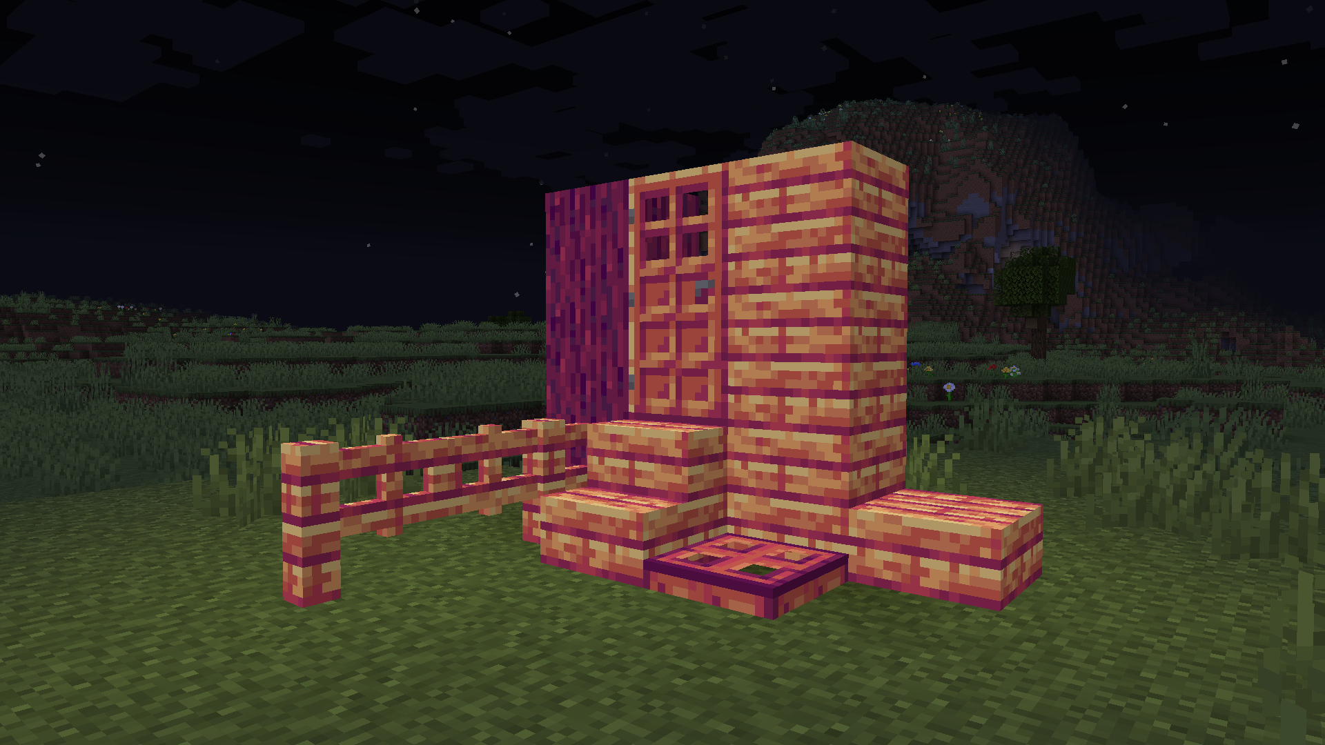 Glowwood Logs, Planks, and other Glowwood blocks.
