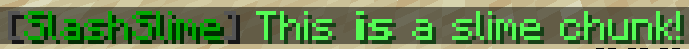 Basic slime chunk message