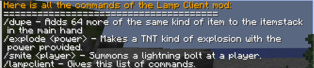 /lampclient message