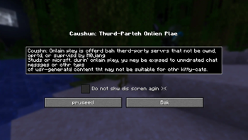 Third-Party Online Disclaimer