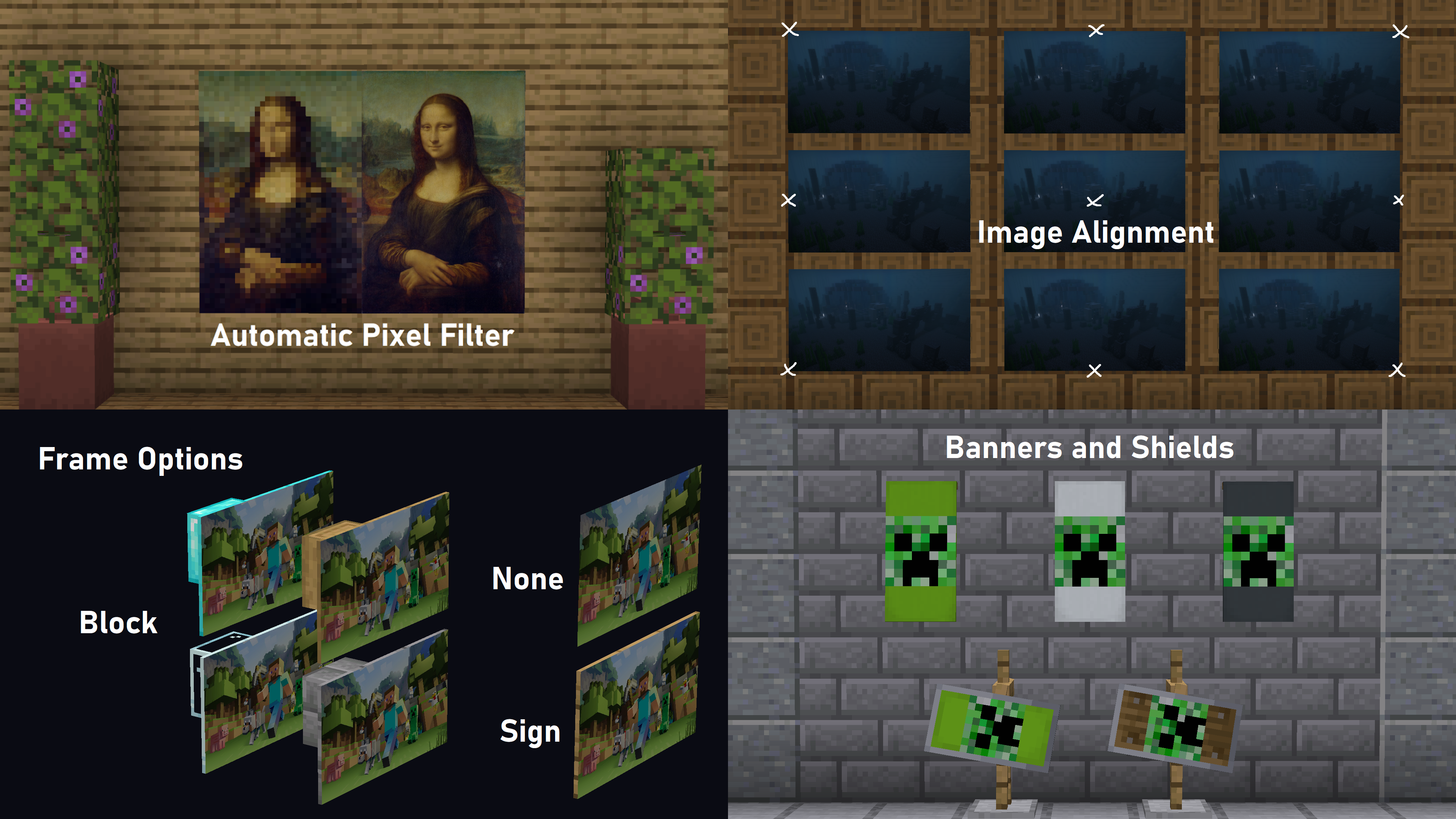 Showcase showing the main features of the mod