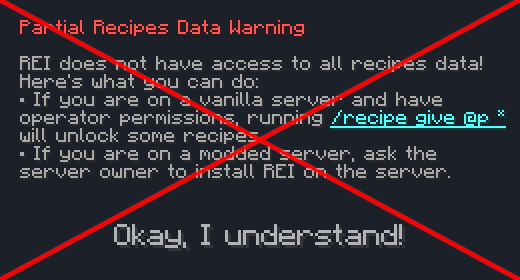 No more REI warnings