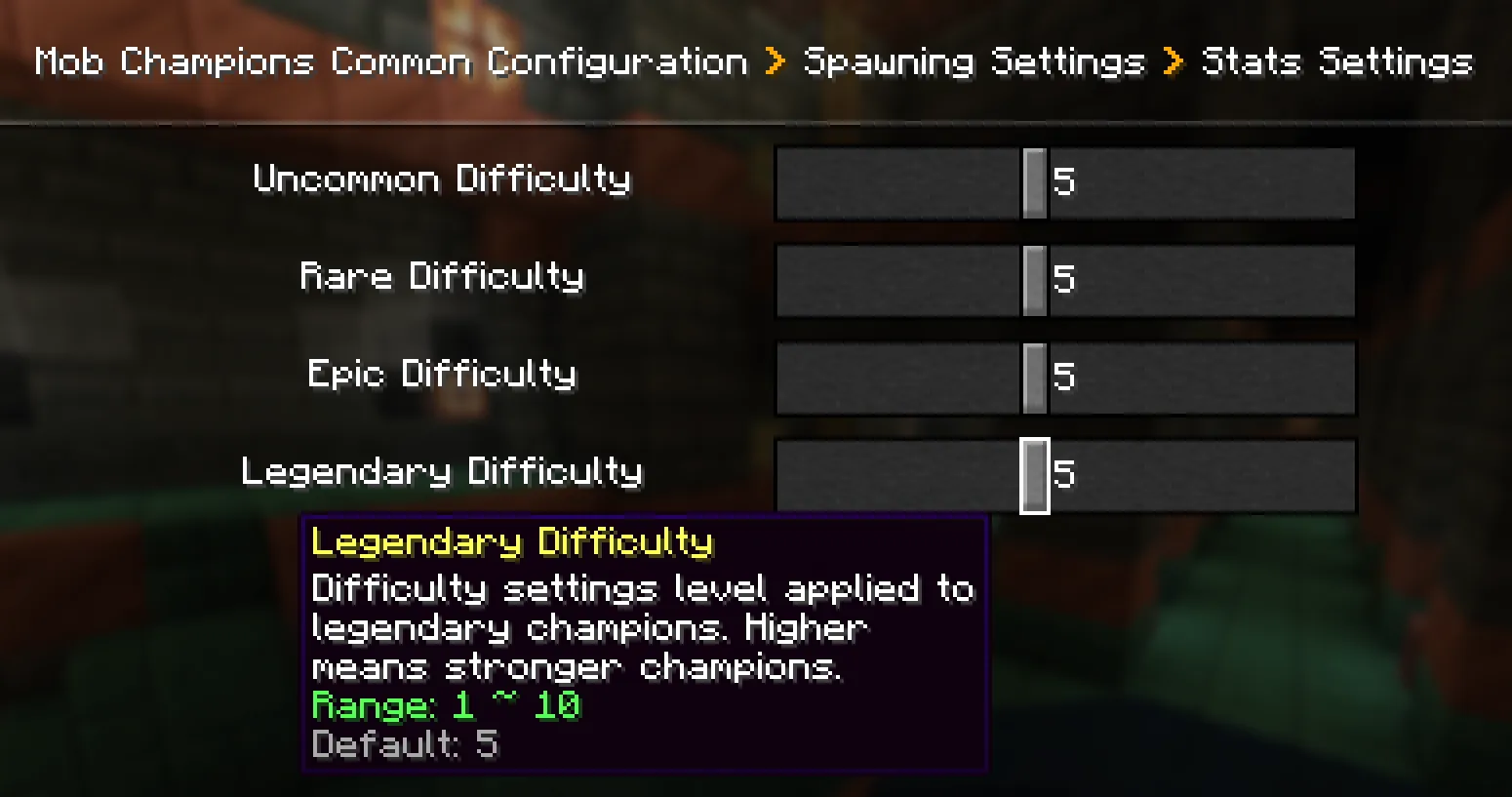 Stats Configuration