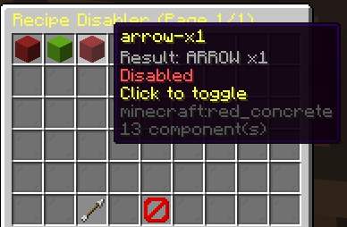 Recipe Disabler