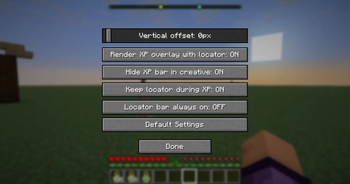In-game Screenshot of Configuration Menu