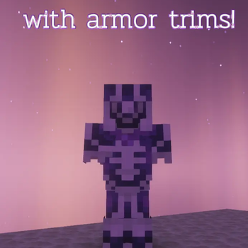 White Netherite Armor with trims